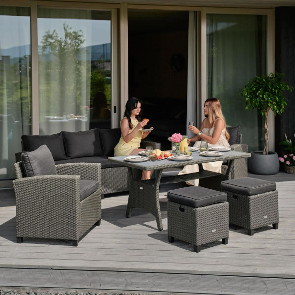 Комплект садових меблів Di Volio Genova Сірий/графіт-7