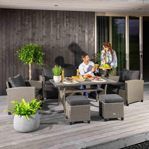 Комплект садових меблів Di Volio Genova Сірий/графіт-2