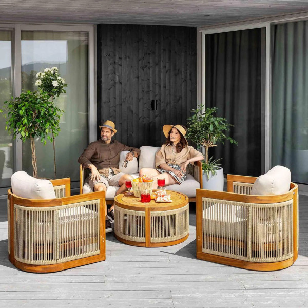 Комплект садовой мебели Di Volio Groseto Бежевый-1