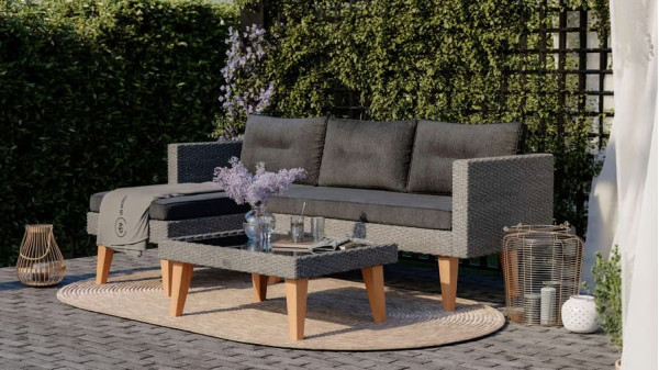 Комплект садових меблів Di Volio Imola Графітовий-1