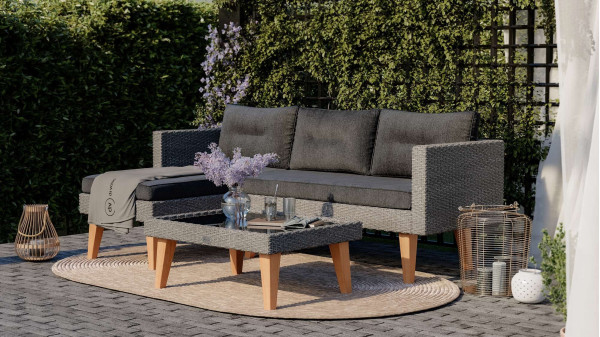 Комплект садових меблів Di Volio Imola Графітовий-2