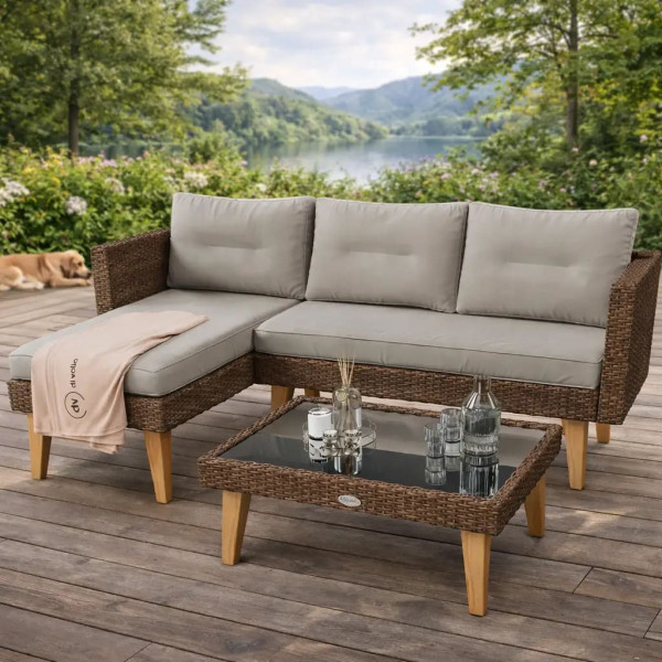 Комплект садових меблів Di Volio Imola Коричневий-0