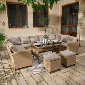 Комплект садових меблів Di Volio Livorno Бежевий/сірий