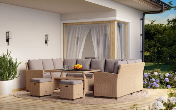 Комплект садовой мебели Di Volio Livorno Бежевый/серый-3