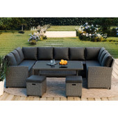 Комплект садових меблів Di Volio Livorno Сірий/графіт