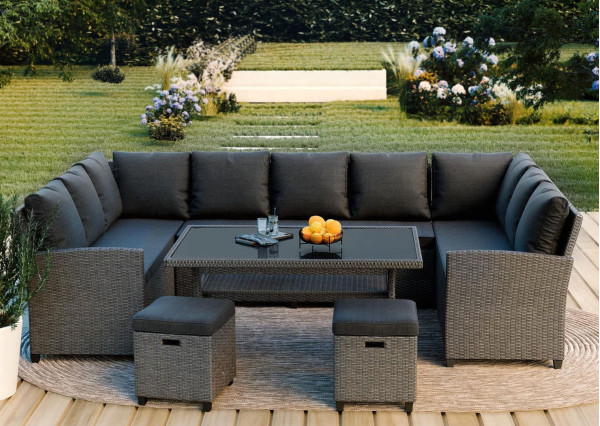 Комплект садовой мебели Di Volio Livorno Серый/графит-0