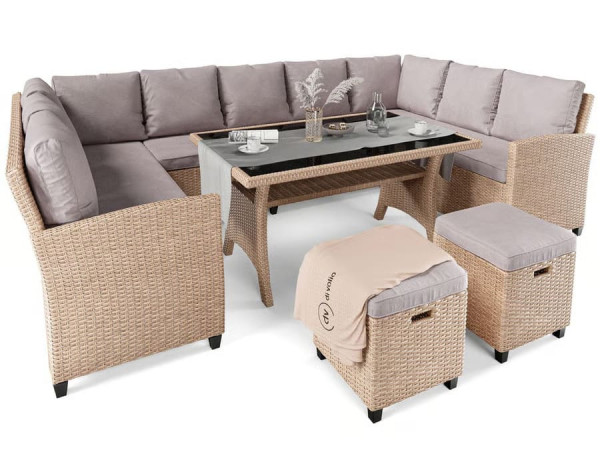 Комплект садовой мебели Di Volio Livorno Бежевый/серый-2