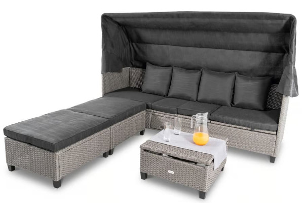 Модульний комплект садових меблів Di Volio Luca Сірий/графіт-4