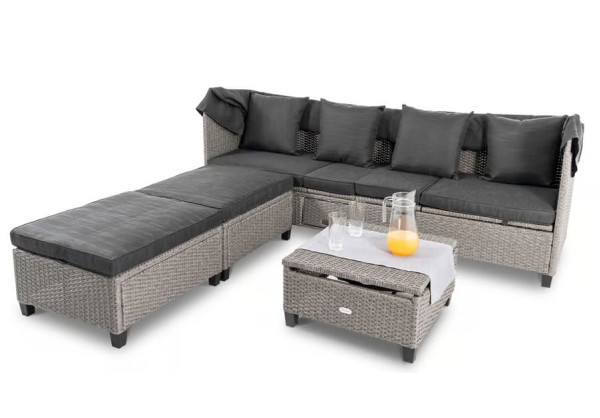 Модульний комплект садових меблів Di Volio Luca Сірий/графіт-6