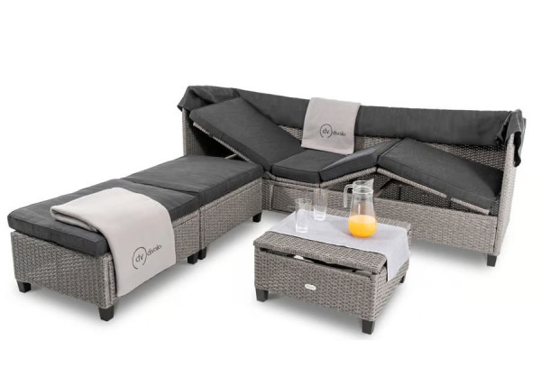 Модульний комплект садових меблів Di Volio Luca Сірий/графіт-7