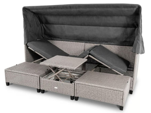 Модульний комплект садових меблів Di Volio Luca Сірий/графіт-5