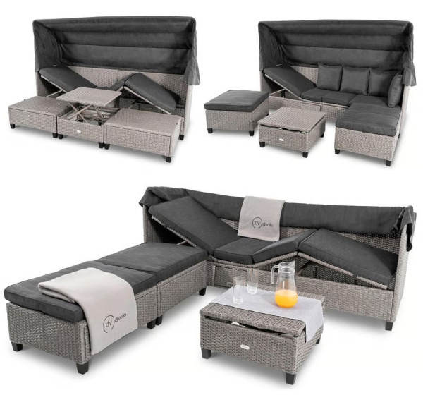 Модульний комплект садових меблів Di Volio Luca Сірий/графіт-3