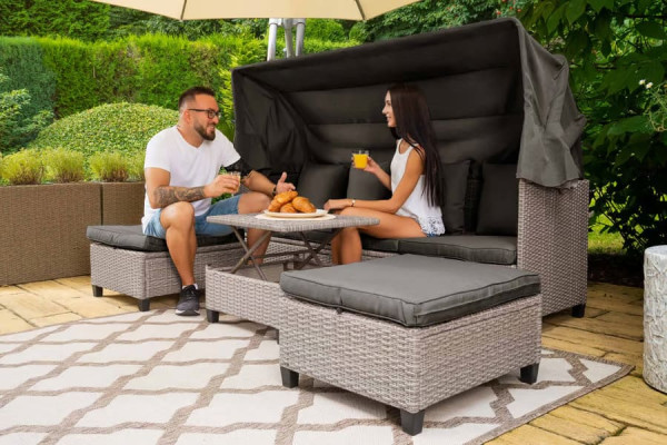 Модульний комплект садових меблів Di Volio Luca Сірий/графіт-1