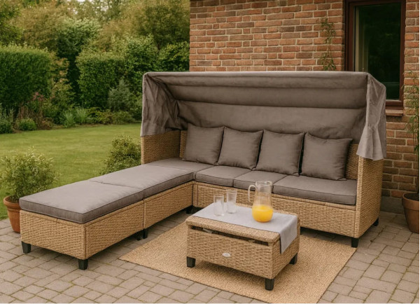 Модульный комплект садовой мебели Di Volio Luca Бежевый/серый-0