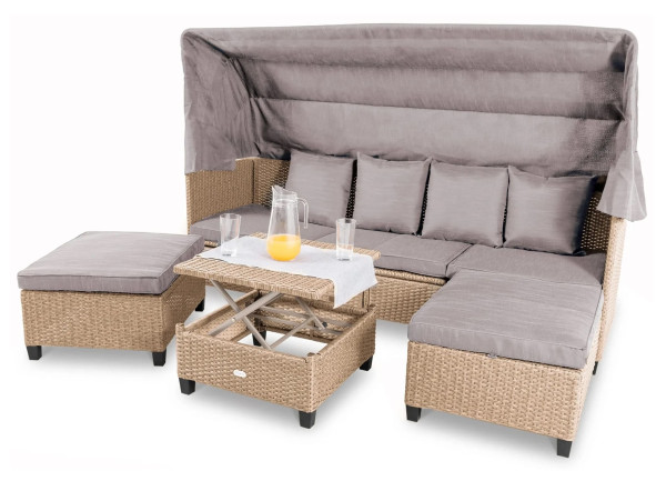 Модульный комплект садовой мебели Di Volio Luca Бежевый/серый-3