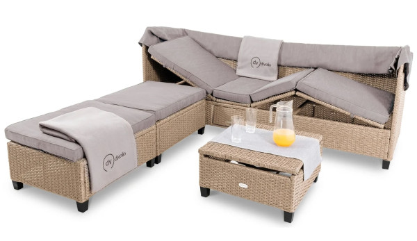 Модульный комплект садовой мебели Di Volio Luca Бежевый/серый-6
