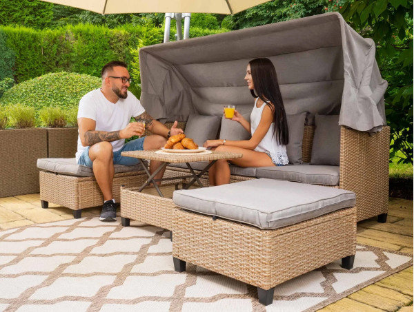 Модульный комплект садовой мебели Di Volio Luca Бежевый/серый-1