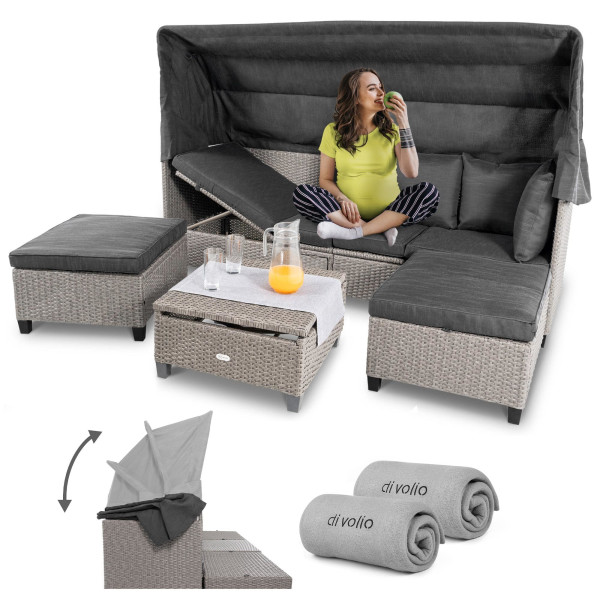 Модульный комплект садовой мебели Di Volio Luca Серый/графит-8