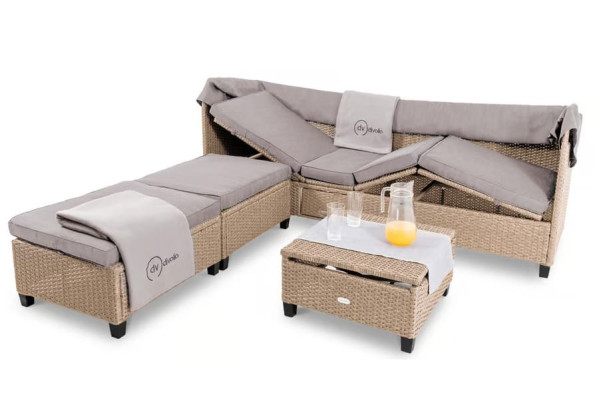 Модульный комплект садовой мебели Di Volio Luca Бежевый/серый-6