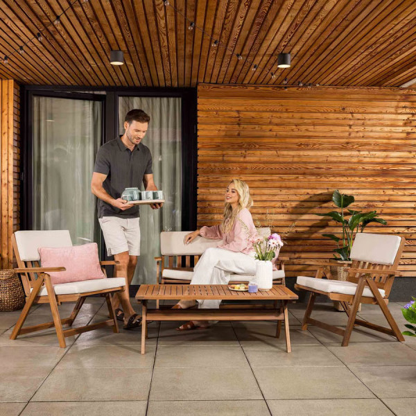 Комплект садових меблів Di Volio Lusiano Коричневий/беж-2