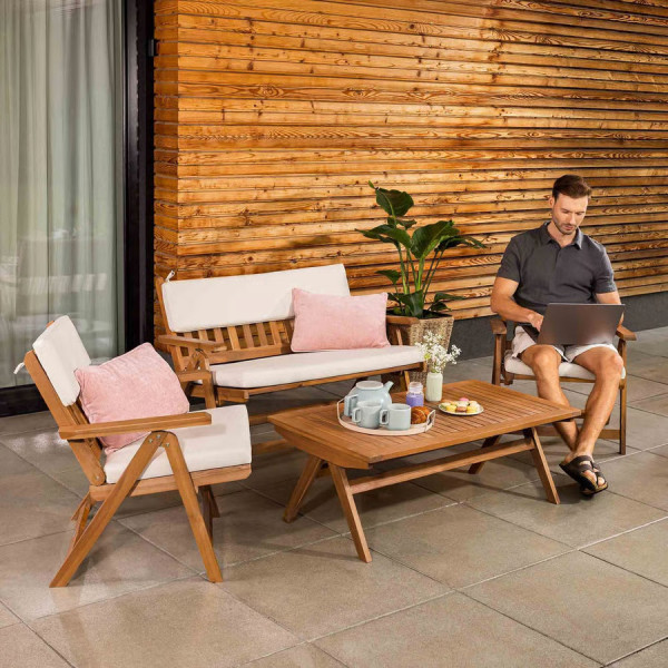 Комплект садових меблів Di Volio Lusiano Коричневий/беж-3