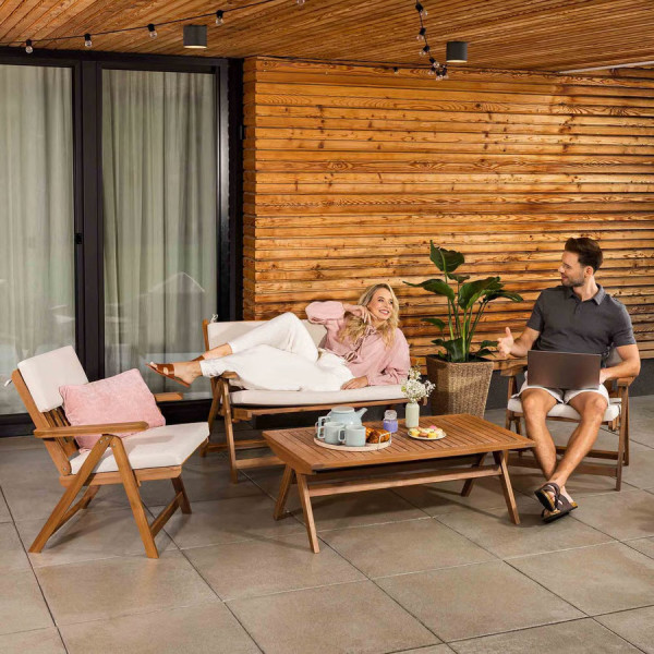 Комплект садових меблів Di Volio Lusiano Коричневий/беж-4