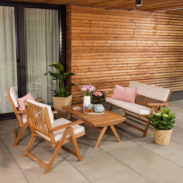 Комплект садових меблів Di Volio Lusiano Коричневий/беж-1