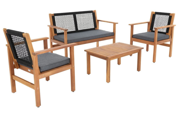 Комплект садових меблів Di Volio Marata Чорний/коричневий-11