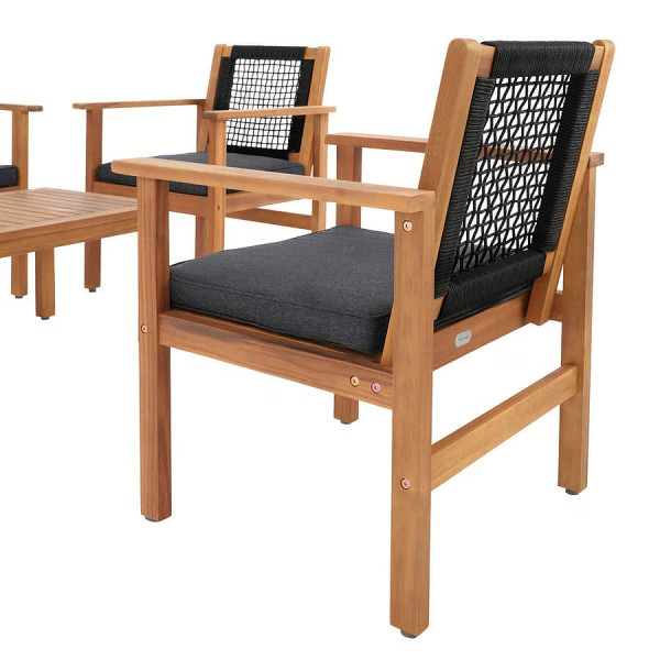 Комплект садових меблів Di Volio Marata Чорний/коричневий-15