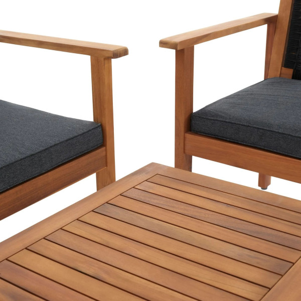 Комплект садових меблів Di Volio Marata Чорний/коричневий-16