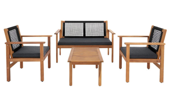 Комплект садових меблів Di Volio Marata Чорний/коричневий-12