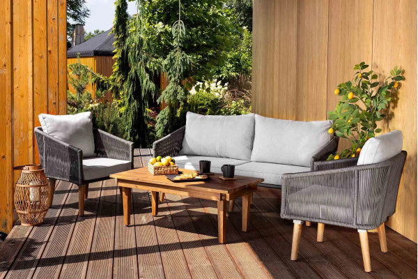 Комплект садових меблів Di Volio Matera Сірий-4