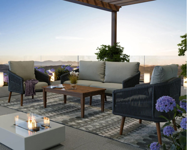 Комплект садових меблів Di Volio Matera Сірий-5