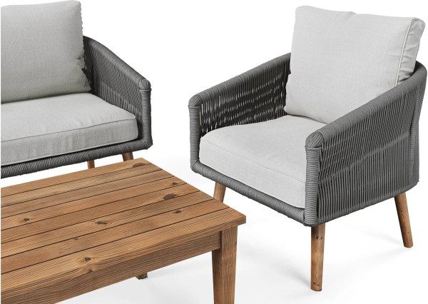 Комплект садових меблів Di Volio Matera Сірий-9