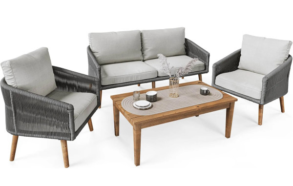 Комплект садових меблів Di Volio Matera Сірий-6