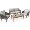 Комплект садових меблів Di Volio Matera Сірий-6-thumb