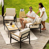 Комплект садових меблів Di Volio Merano Бежевий/чорний