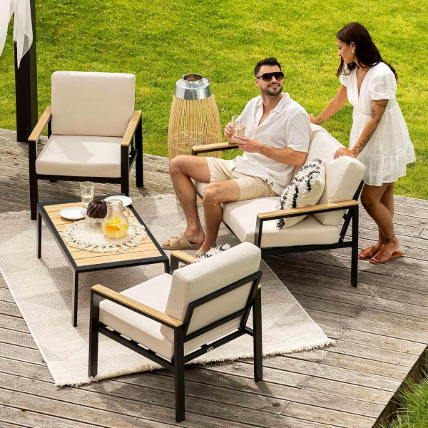 Комплект садовой мебели Di Volio Merano Бежевый/черный-0