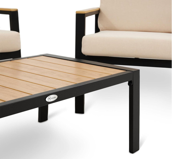 Комплект садовой мебели Di Volio Merano Бежевый/черный-8