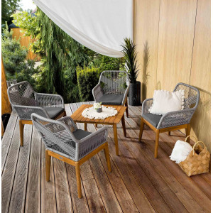 Комплект садових меблів Di Volio Piago Сірий/графіт