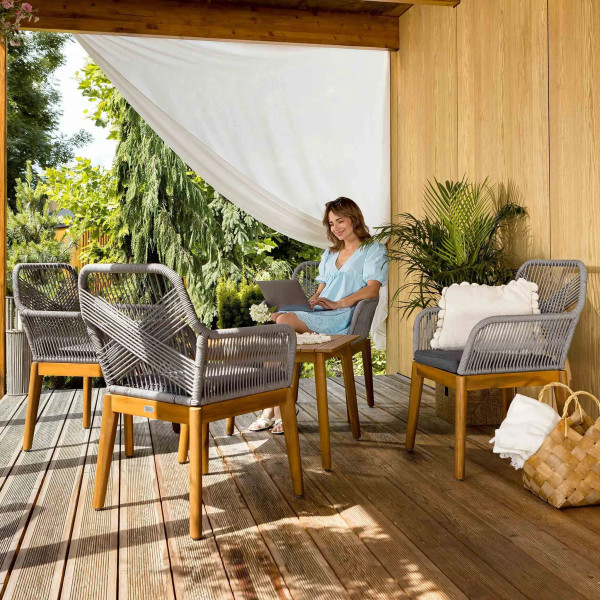 Комплект садовой мебели Di Volio Piago Серый/графит-1