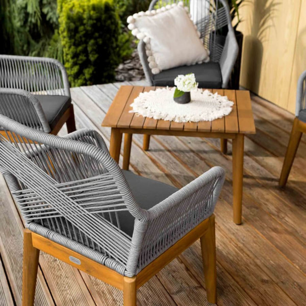 Комплект садових меблів Di Volio Piago Сірий/графіт-4