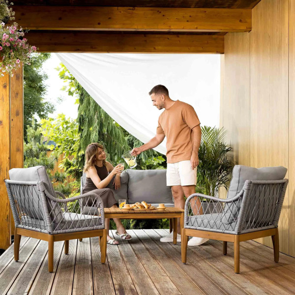 Комплект садовой мебели Di Volio Ragio Серый-4