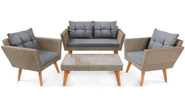 Комплект садових меблів Di Volio Riva Коричневий/сірий-3