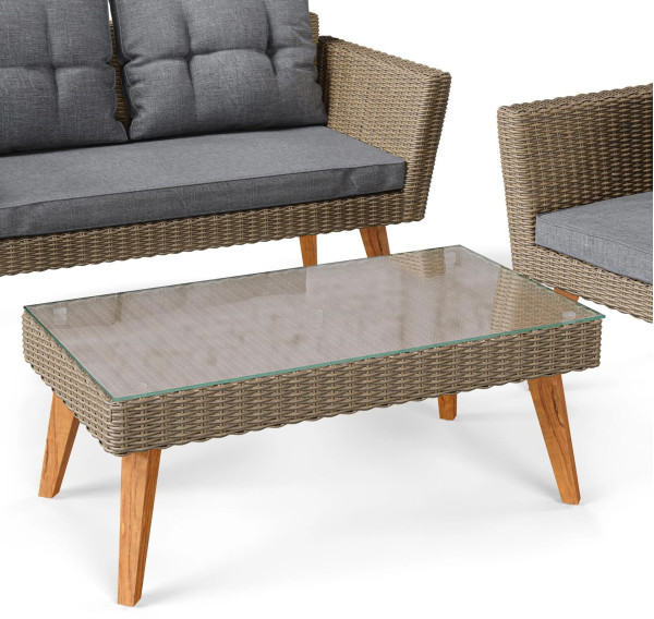 Комплект садових меблів Di Volio Riva Коричневий/сірий-4