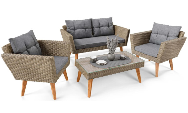 Комплект садових меблів Di Volio Riva Коричневий/сірий-2