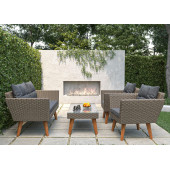 Комплект садових меблів Di Volio Riva Коричневий/сірий