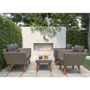 Комплект садовой мебели Di Volio Riva Коричневый/серый