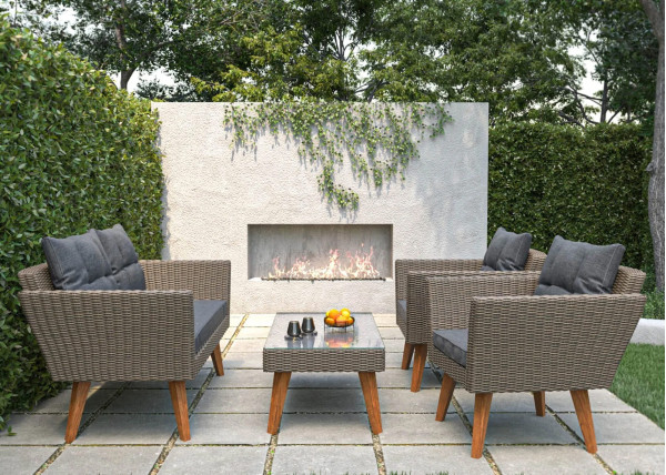 Комплект садових меблів Di Volio Riva Коричневий/сірий-0