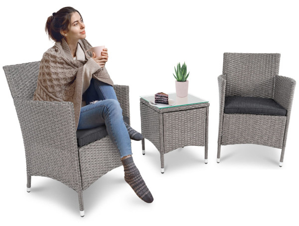 Комплект садових меблів Di Volio Siena Сірий-3